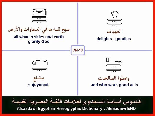 25 - Common Egyptian Hieroglyphic Words and Expressions