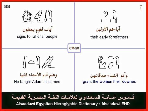 25 - Common Egyptian Hieroglyphic Words and Expressions