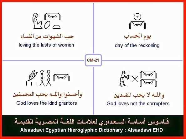 25 - Common Egyptian Hieroglyphic Words and Expressions
