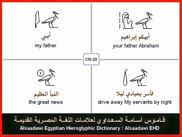25 - Common Egyptian Hieroglyphic Words and Expressions
