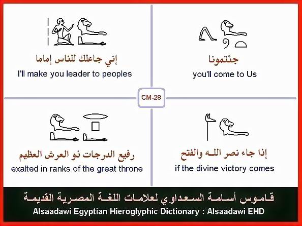 25 - Common Egyptian Hieroglyphic Words and Expressions