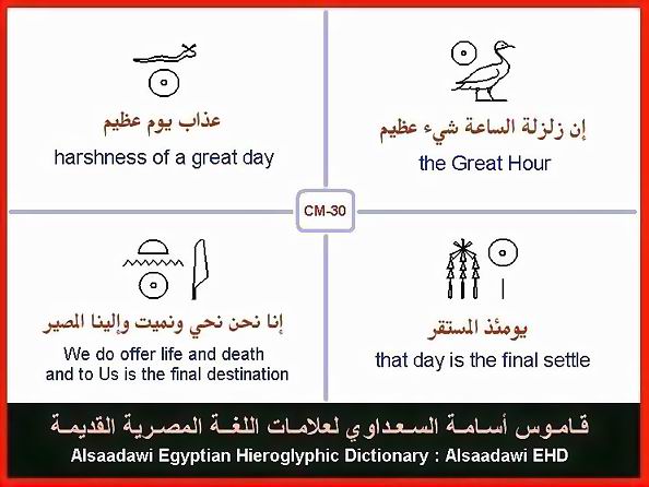 25 - Common Egyptian Hieroglyphic Words and Expressions