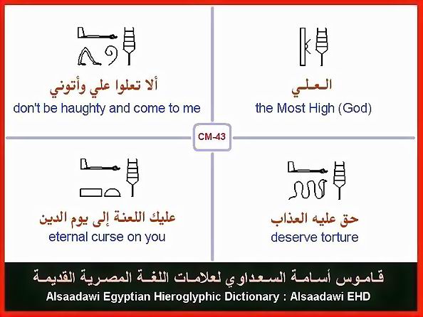 25 - Common Egyptian Hieroglyphic Words and Expressions