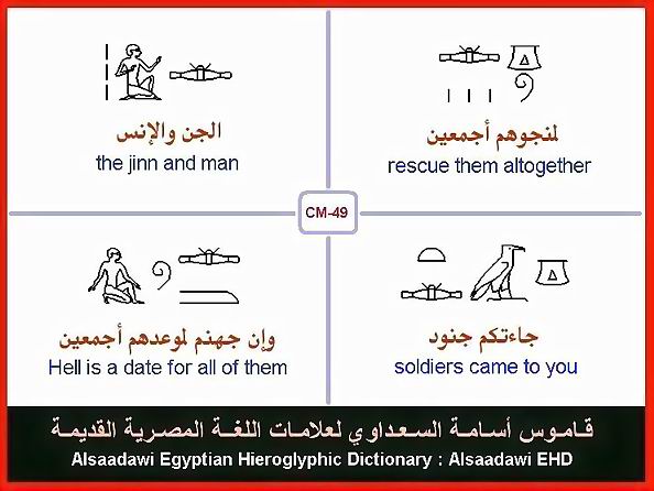 25 - Common Egyptian Hieroglyphic Words and Expressions