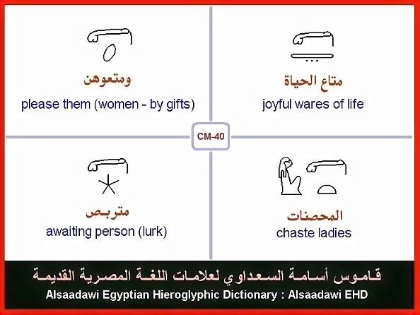 25 - Common Egyptian Hieroglyphic Words and Expressions