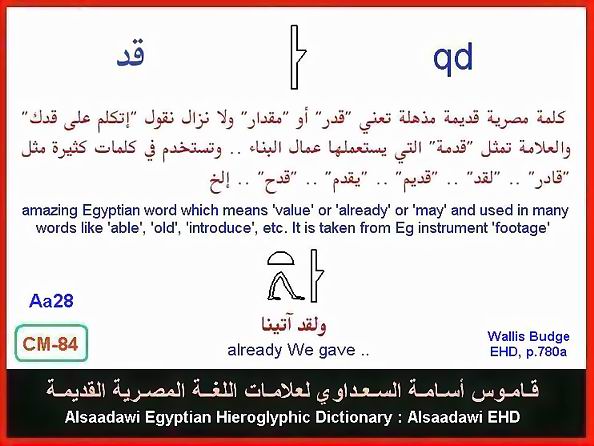 25 - Common Egyptian Hieroglyphic Words and Expressions